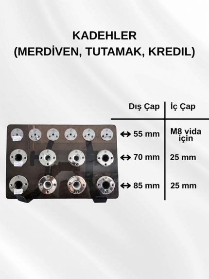 kadehler, merdiven, pasarella, tutamak, kredil kadeh